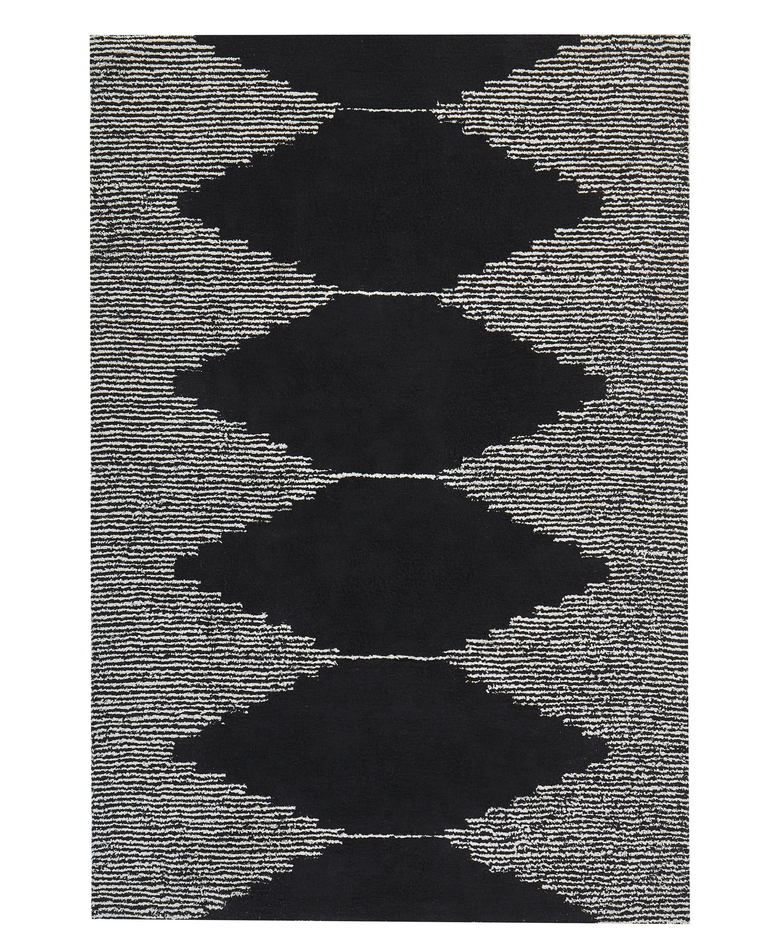 Dywan bawełniany 140x200 cm czarno-biały