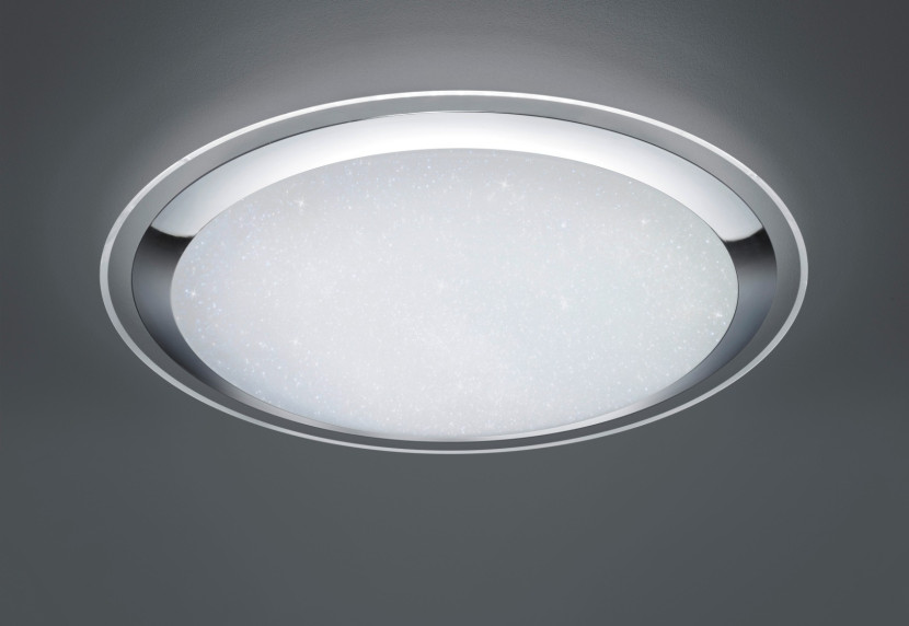 Plafon MIKOokrągły srebrno-biały LED 1x95W 85cm 9600lm IP20 Trio