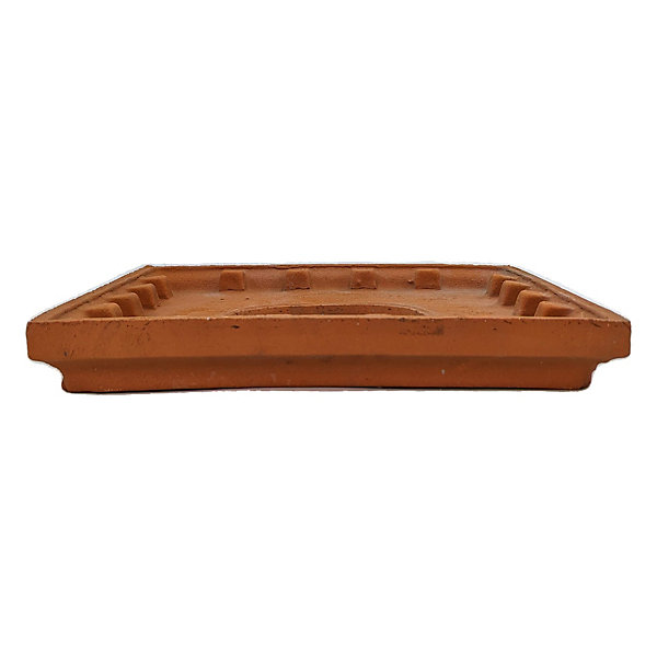 Kit Chapeau Pilier 39x39 Pointe Diamant Arqué De 2 Pièces - Rouge