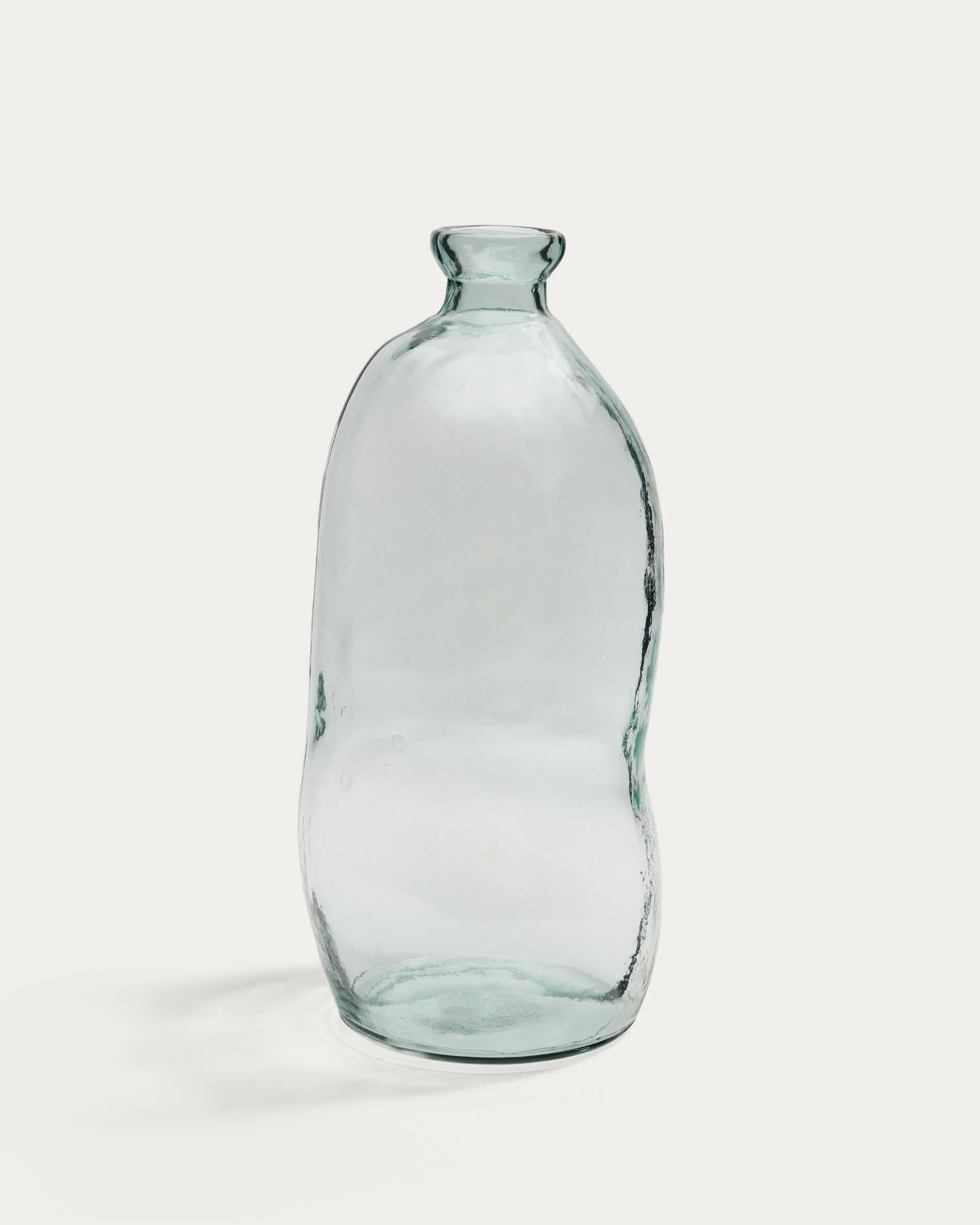 Brenna vase in 100% recycled transparent glass, 73 cm