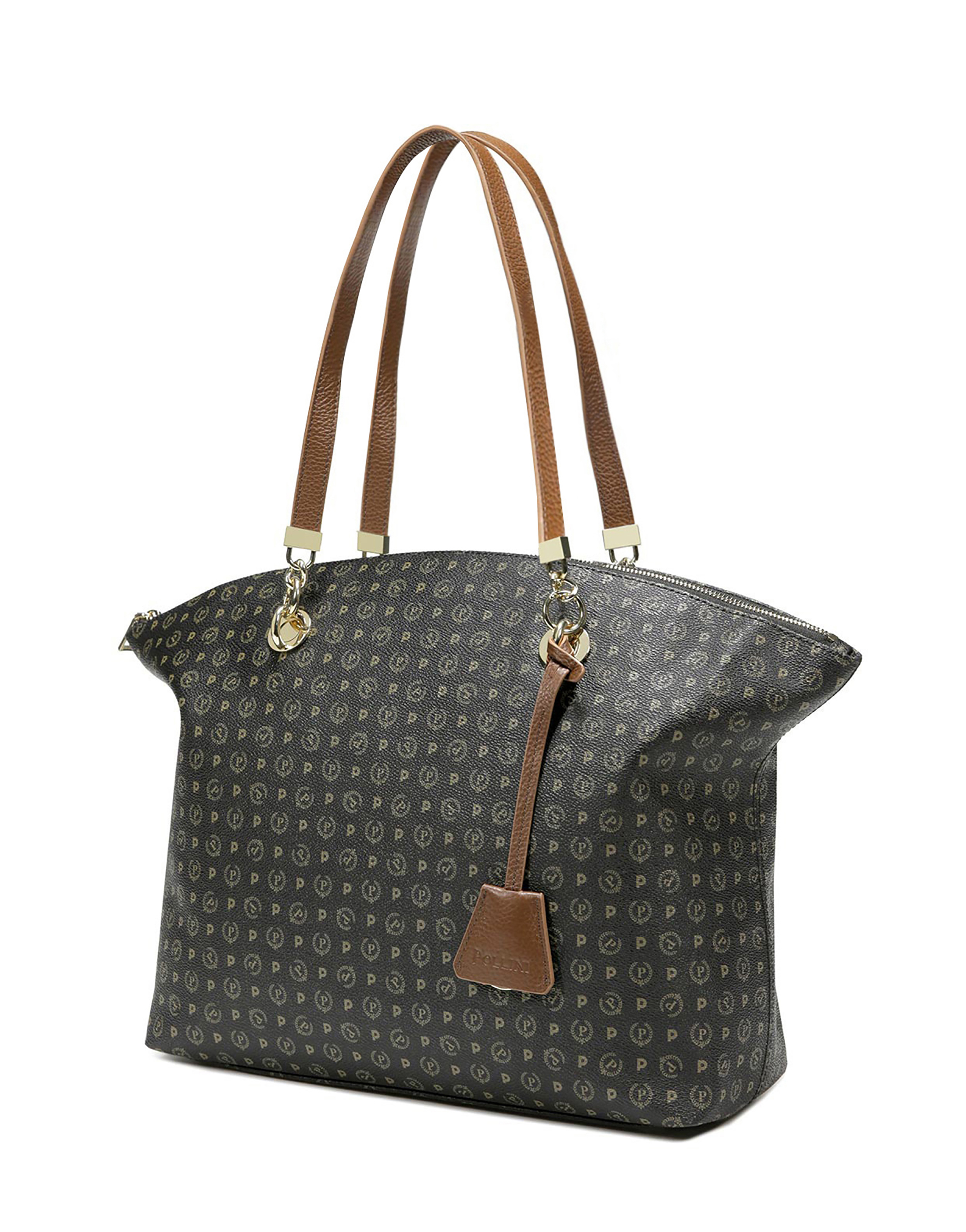 Tote Bag Heritage Logo Classic Nero/marrone