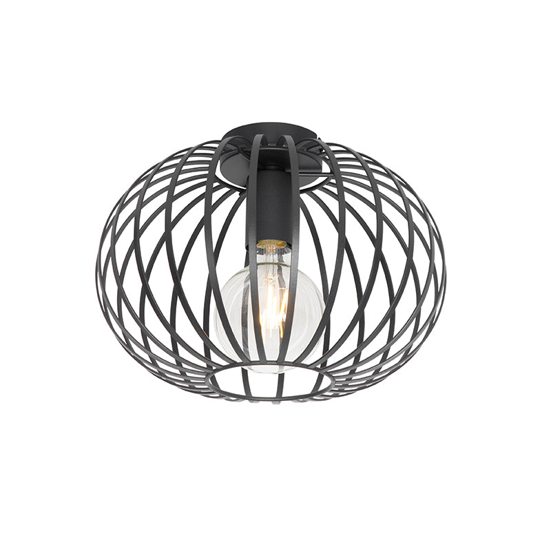 QAZQA Smart plafondlamp zwart 30 cm incl. Wifi G95 - Johanna