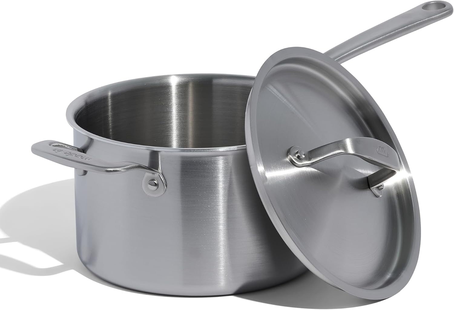 Made In Cookware | 4 Quart Stainless Steel Saucepan with Lid | 5 Ply Stainless Clad Sauce Pan | Professional Cookware | Crafted in Italy | Induction Compatible
