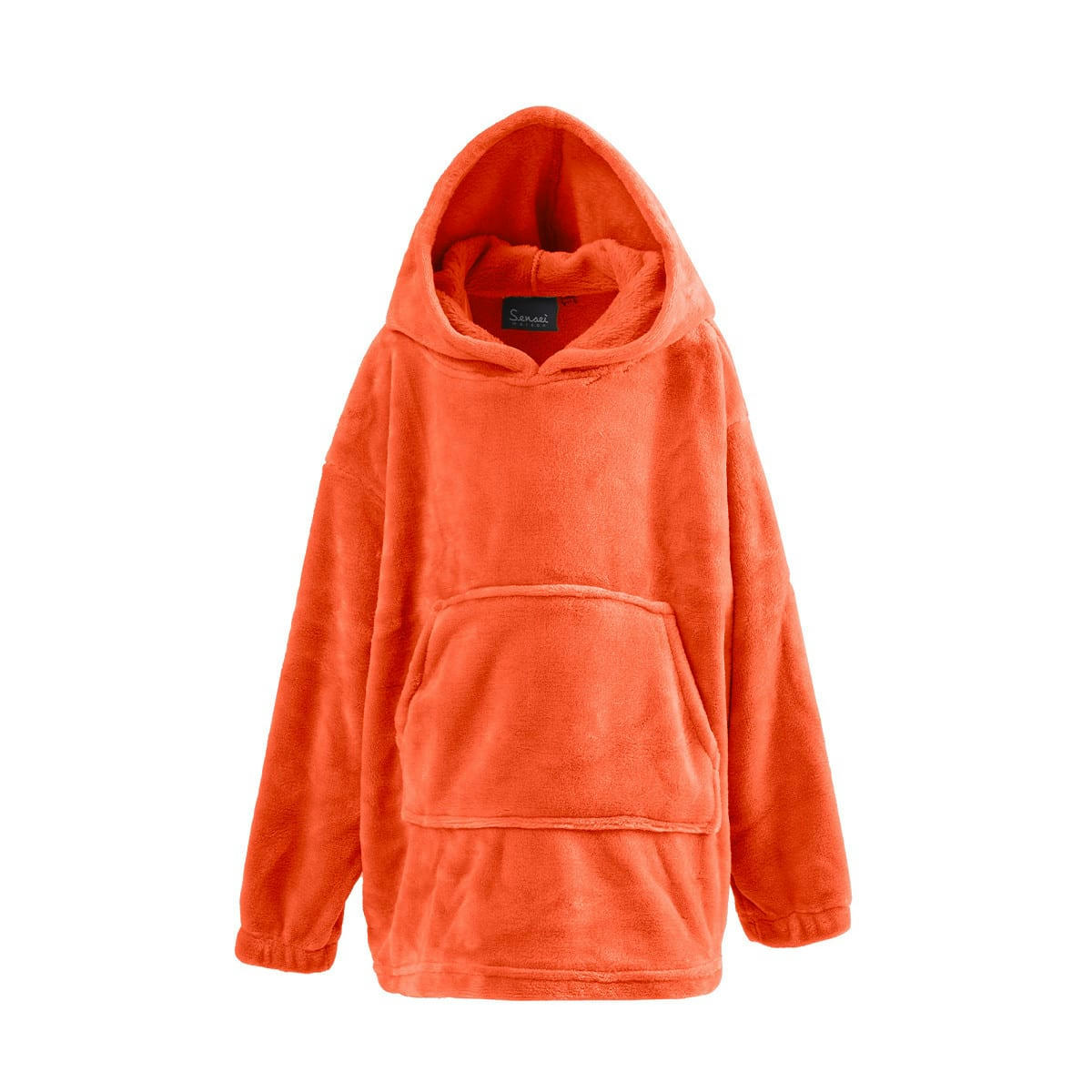 GINGER - Poncho polaire enfant à capuche doux & chaud  corail 05/08 ans