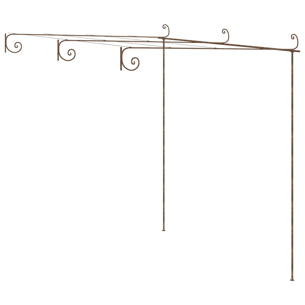 Pergola Brąz 3 x 3 x 2.5 m Żelazo vidaXL