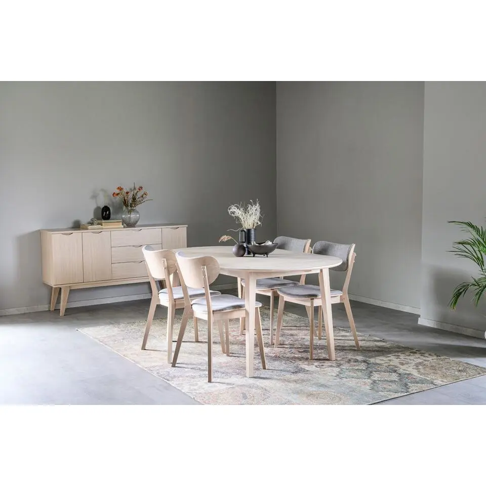 Rowico Home Filippa Uitschuifbare Eettafel Ovaal 170 cm - Whitewash