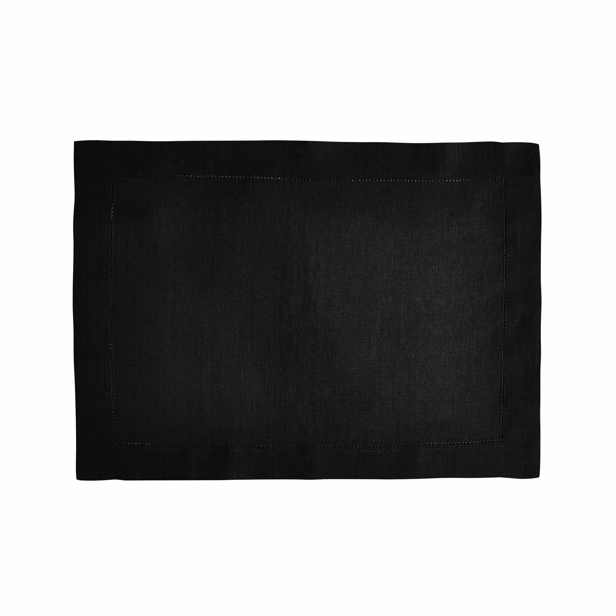 FLORENCE - Set de table en lin noir 37x50