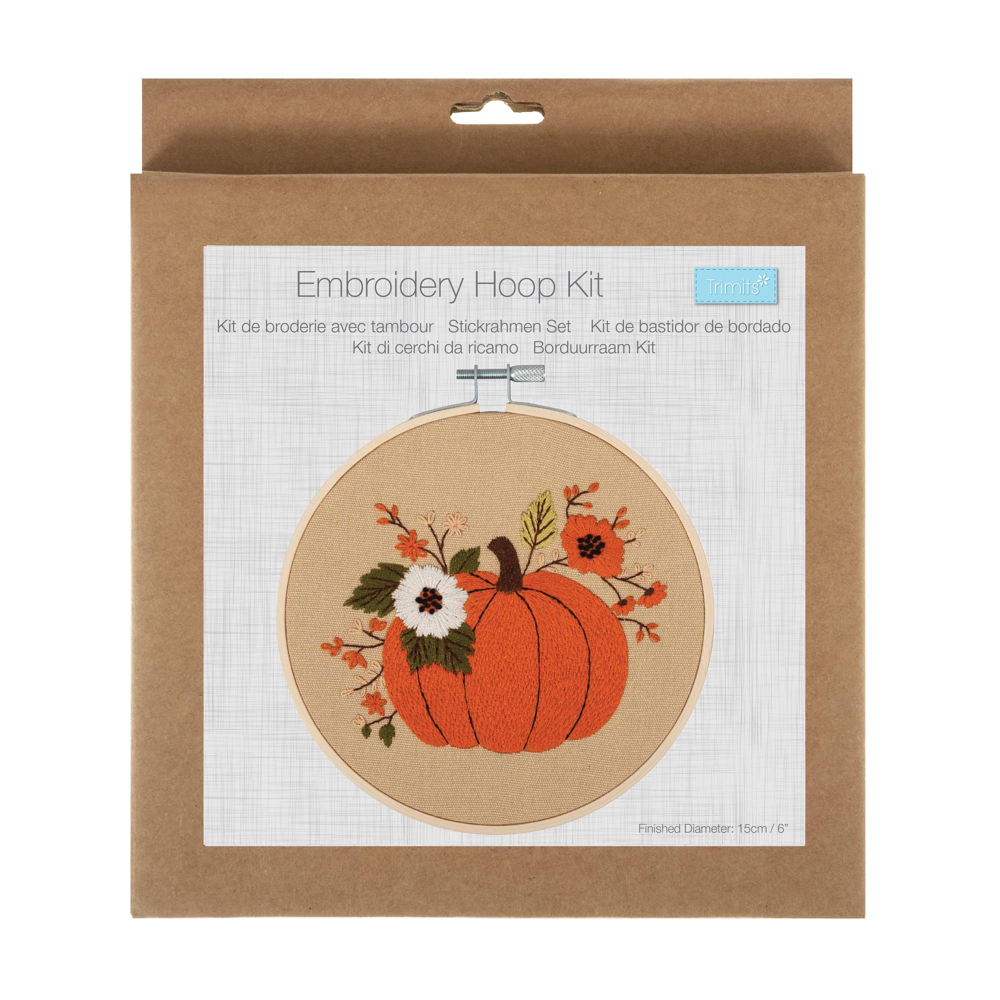 Trimits Pumpkin Embroidery Hoop Kit