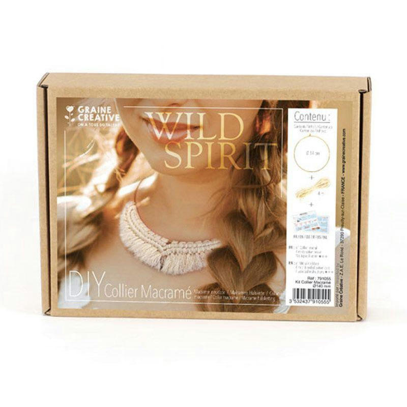 MACRAMÉ - Kit pour faire un collier en macramé D14cm