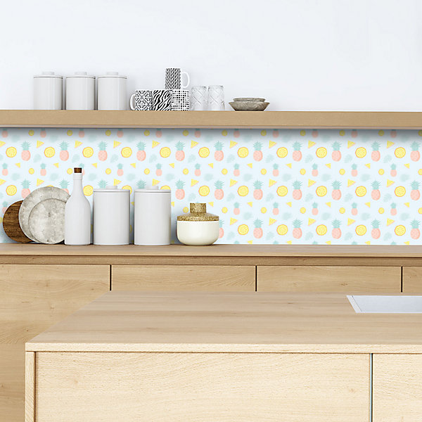 Crédence adhésive ananas 50x300 cm