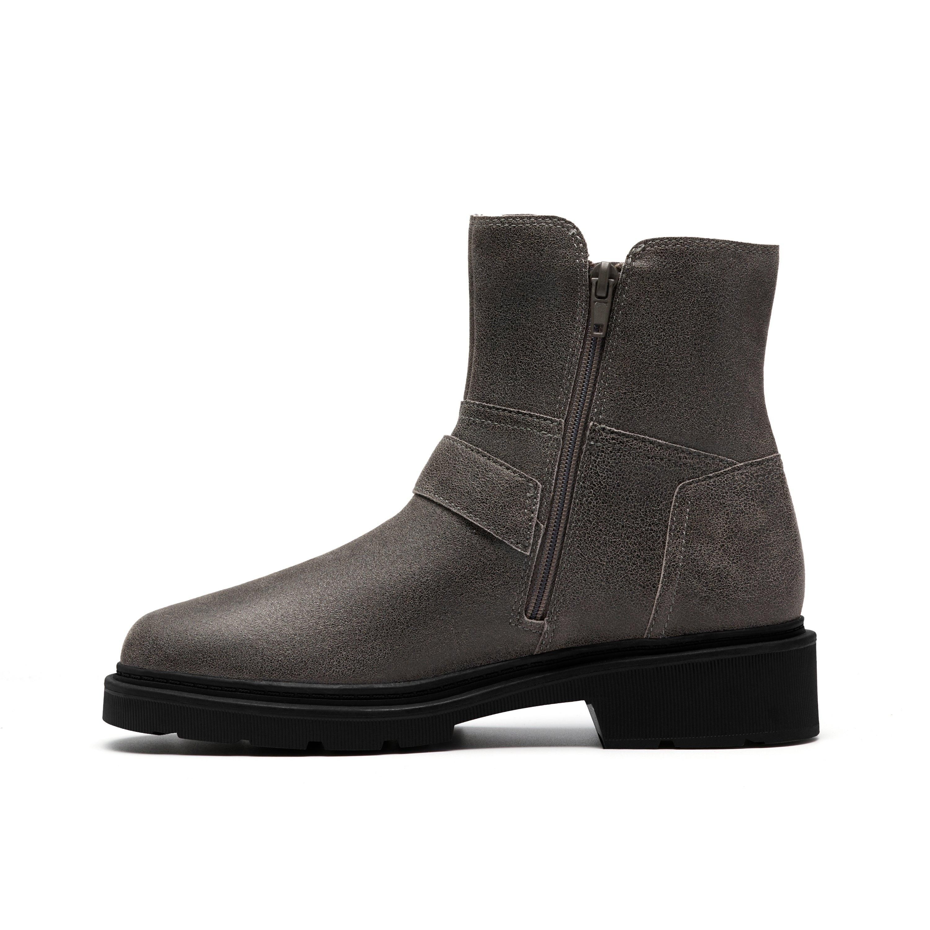 Clarks Lauryl Bay Dark Grey Leather Ankle Boots