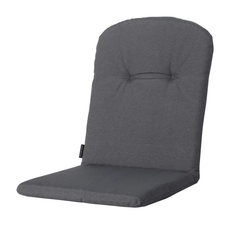 Madison - Kuipstoelkussen Hoge Rug Panama grey - Ca. 96x45 cm - Set van 4