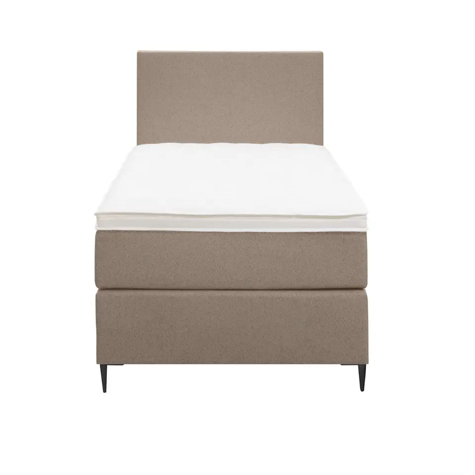 Boxspring Liv egaal - beige - 90x200 cm - slanke poot