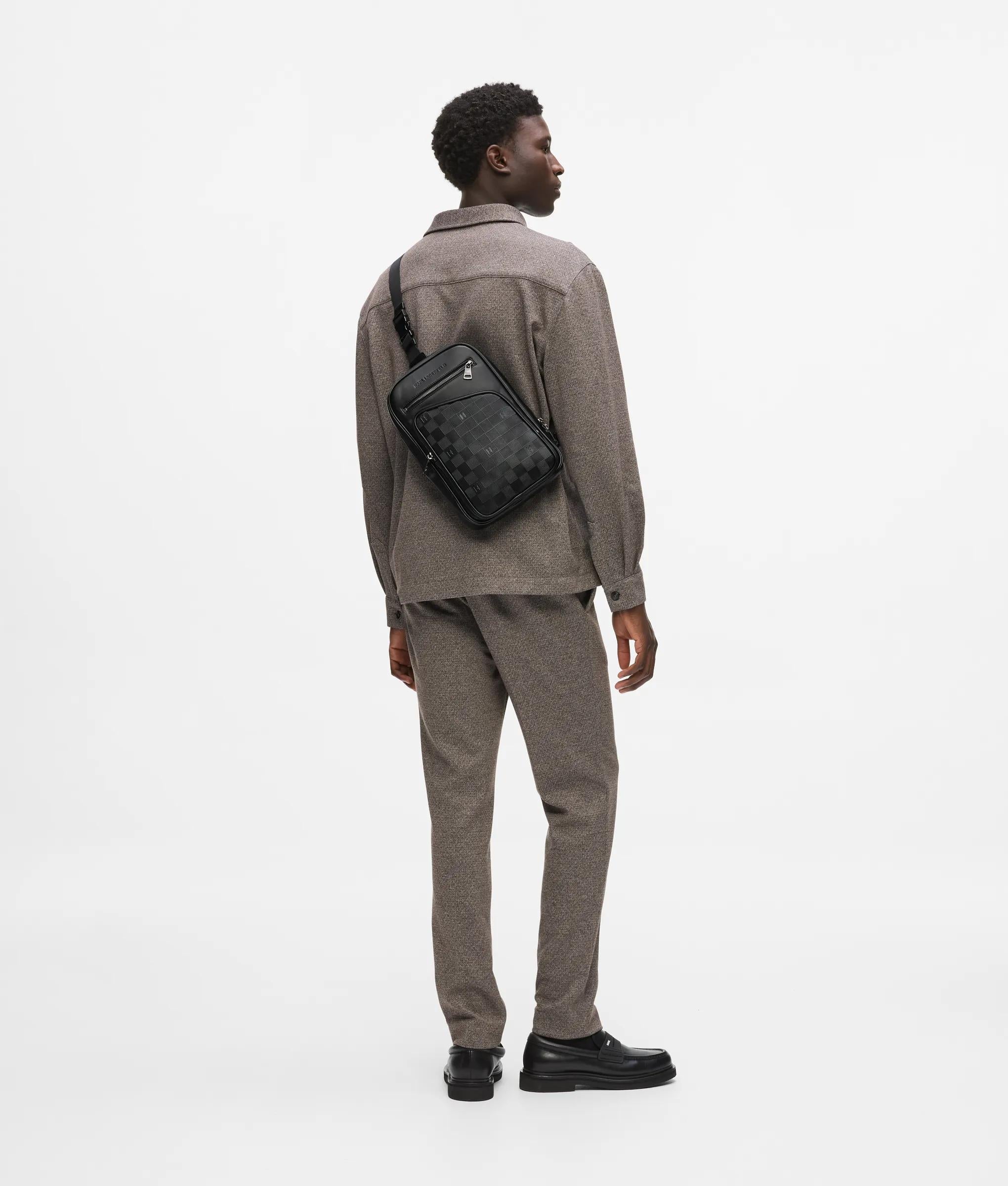 Sac à bandoulière vertical à motif damier Monogram