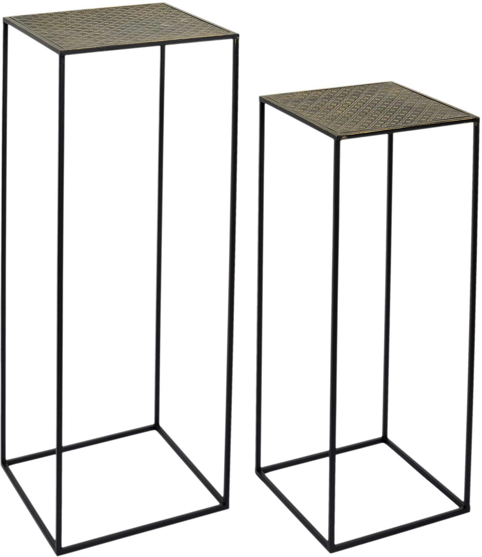 - Sellette en métal martelé mirage (lot de 2)