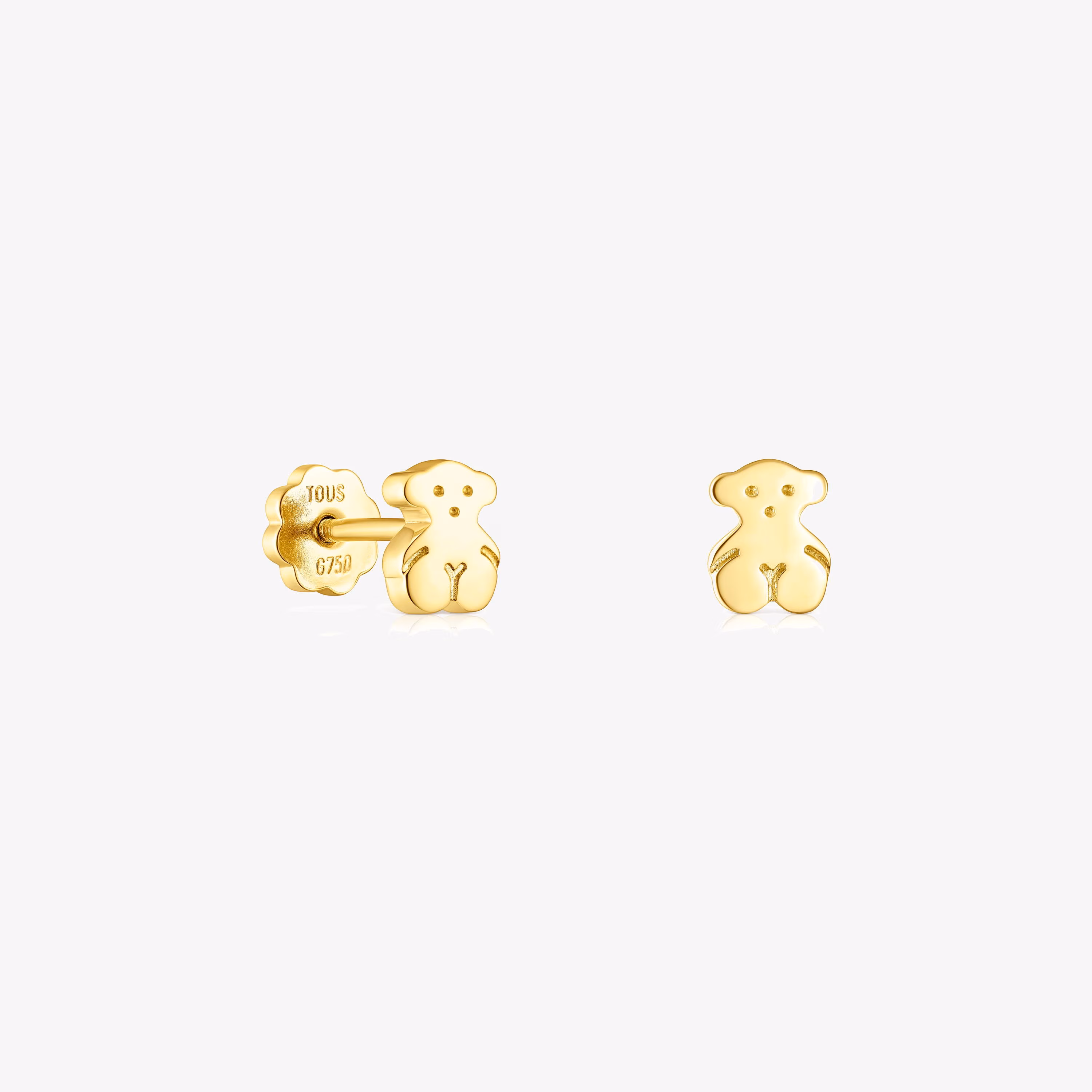 Pendientes de oro amarillo Puppies