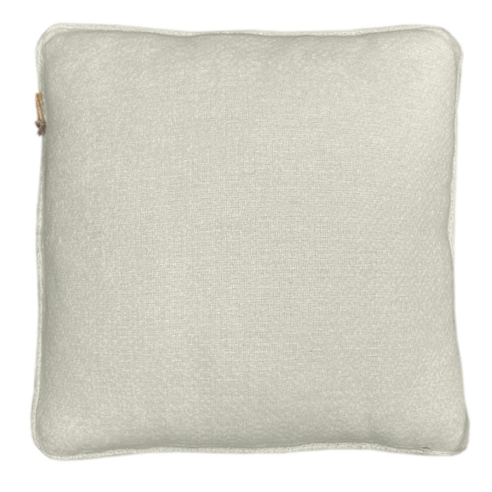 RECYCLÉE - Coussin en laine recyclée structure blanche 50x50