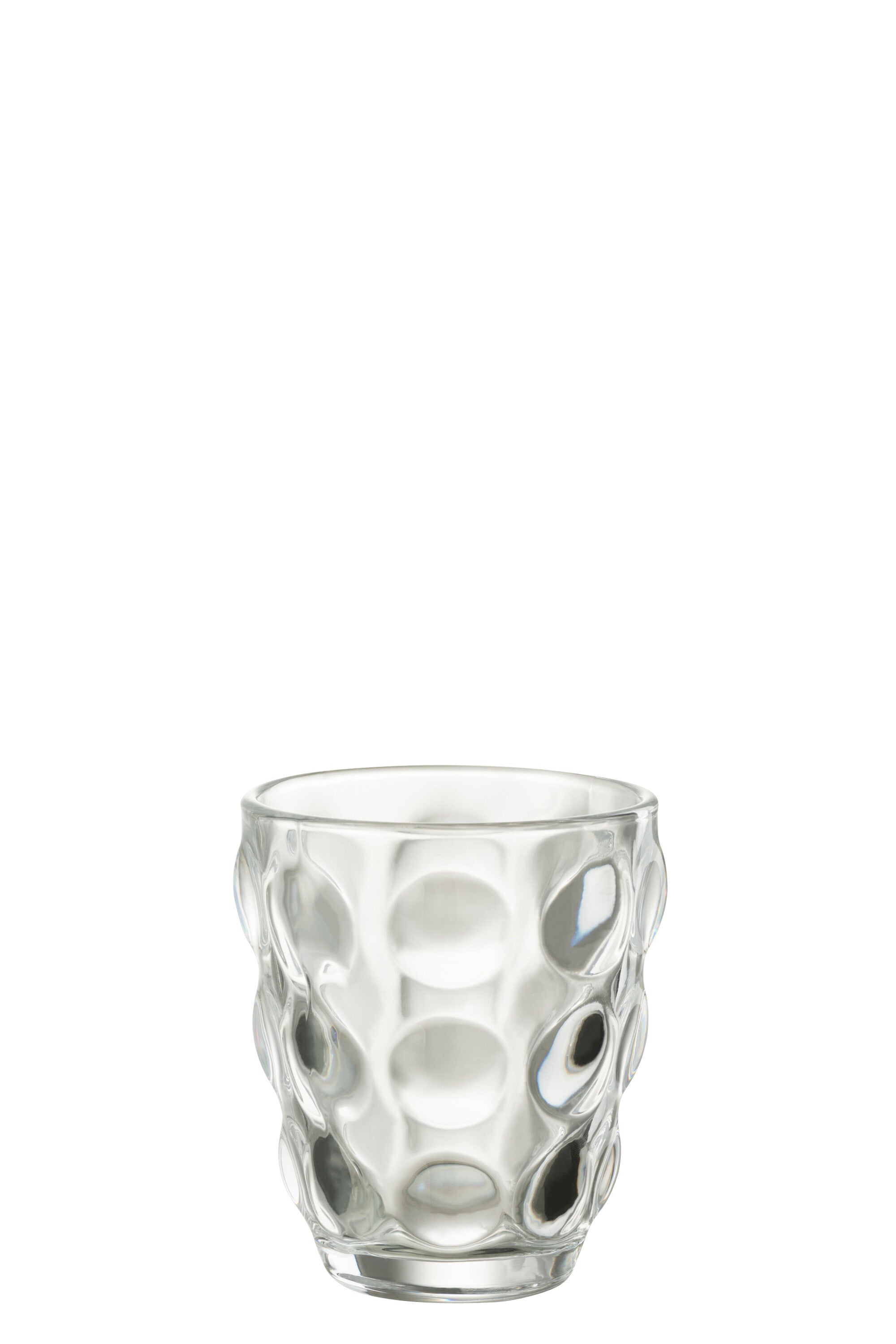 J-Line glas Bubble - glas - transparant - 6 stuks
