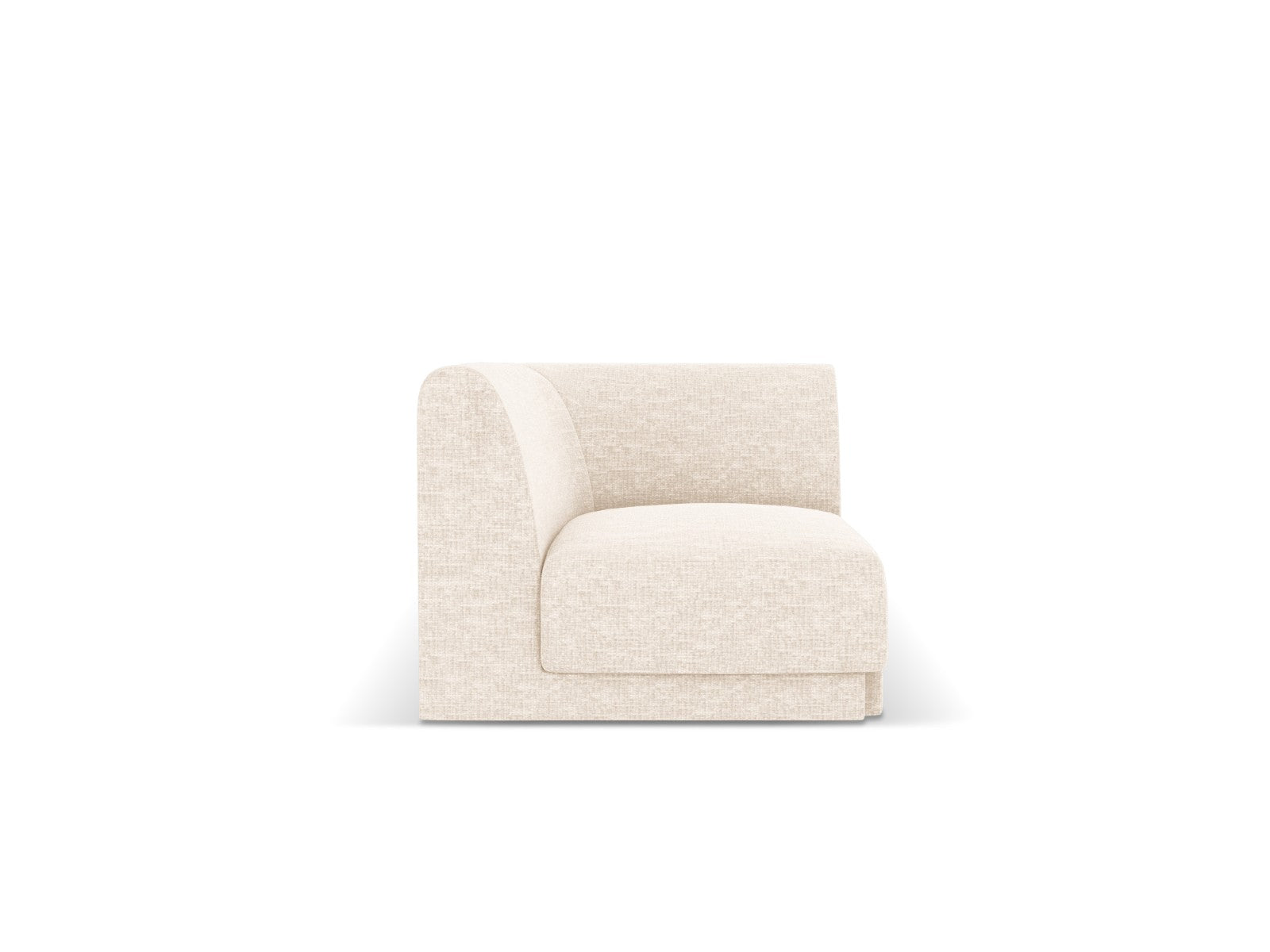 Micadoni Hoekmodule Miley structurele stof ivoor - 90x90x70cm