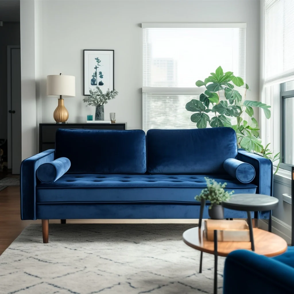 Lando 70 Velvet Square Arm Sofa