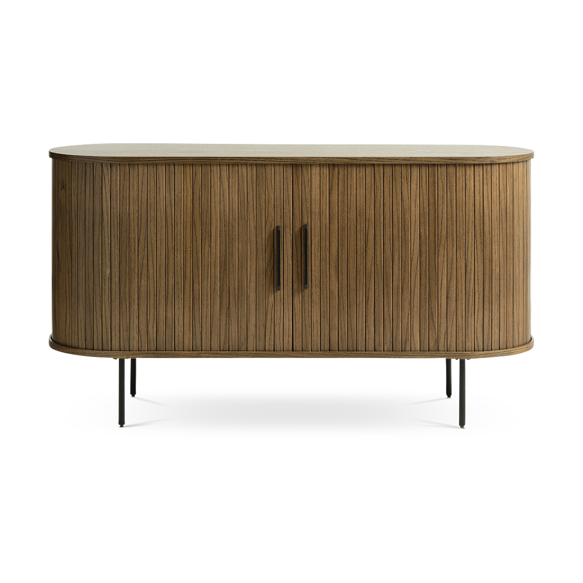 Olivine Lenn Sideboard Gerookt Eiken - Hout - Schuifdeuren - B 140 cm