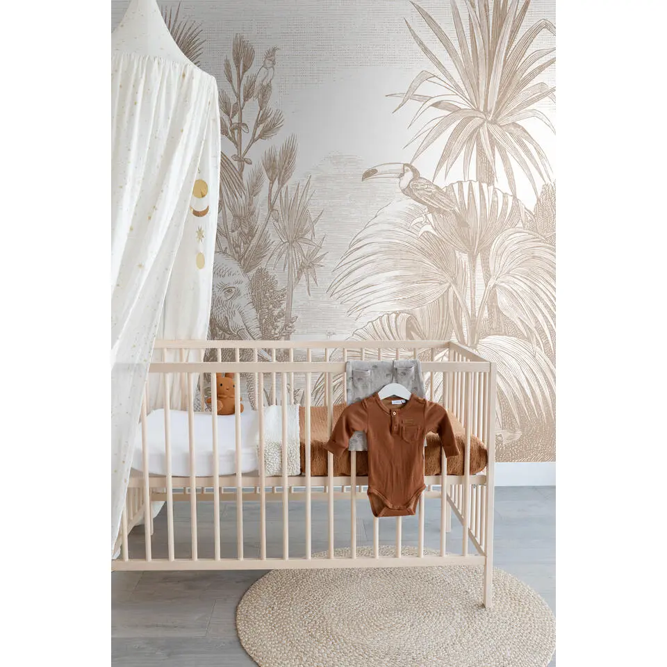 ESTAhome fotobehang jungle-motief beige - 300 x 279 cm