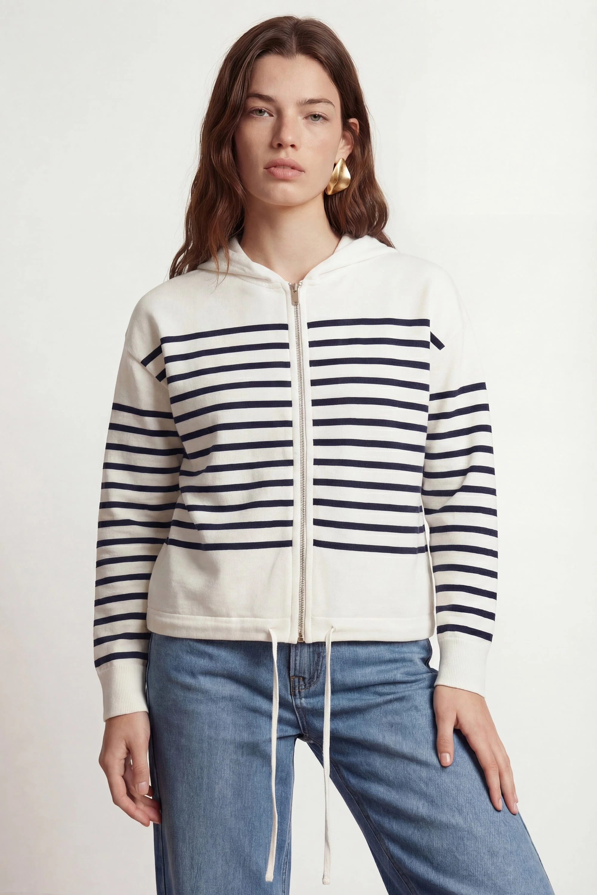 GILET MARINIÈRE - CURT - ECRU/MARINE