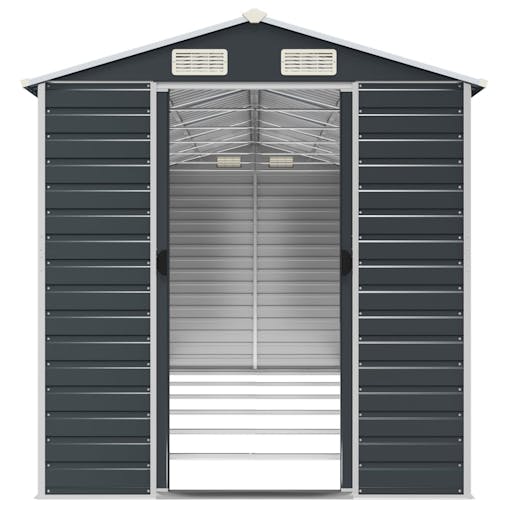 NNEVL Garden Shed Anthracite 191x555x198 cm Galvanised Steel