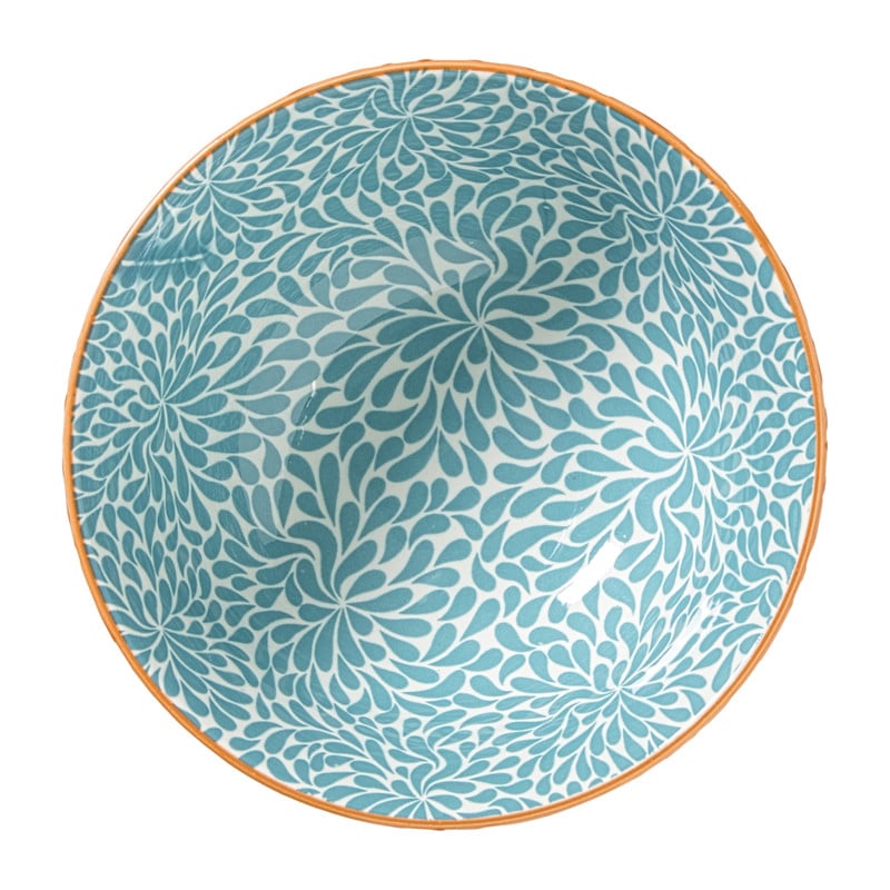 Schaaltje Moana groot - blauw/oranje - &Oslash;15.8x7.3 cm