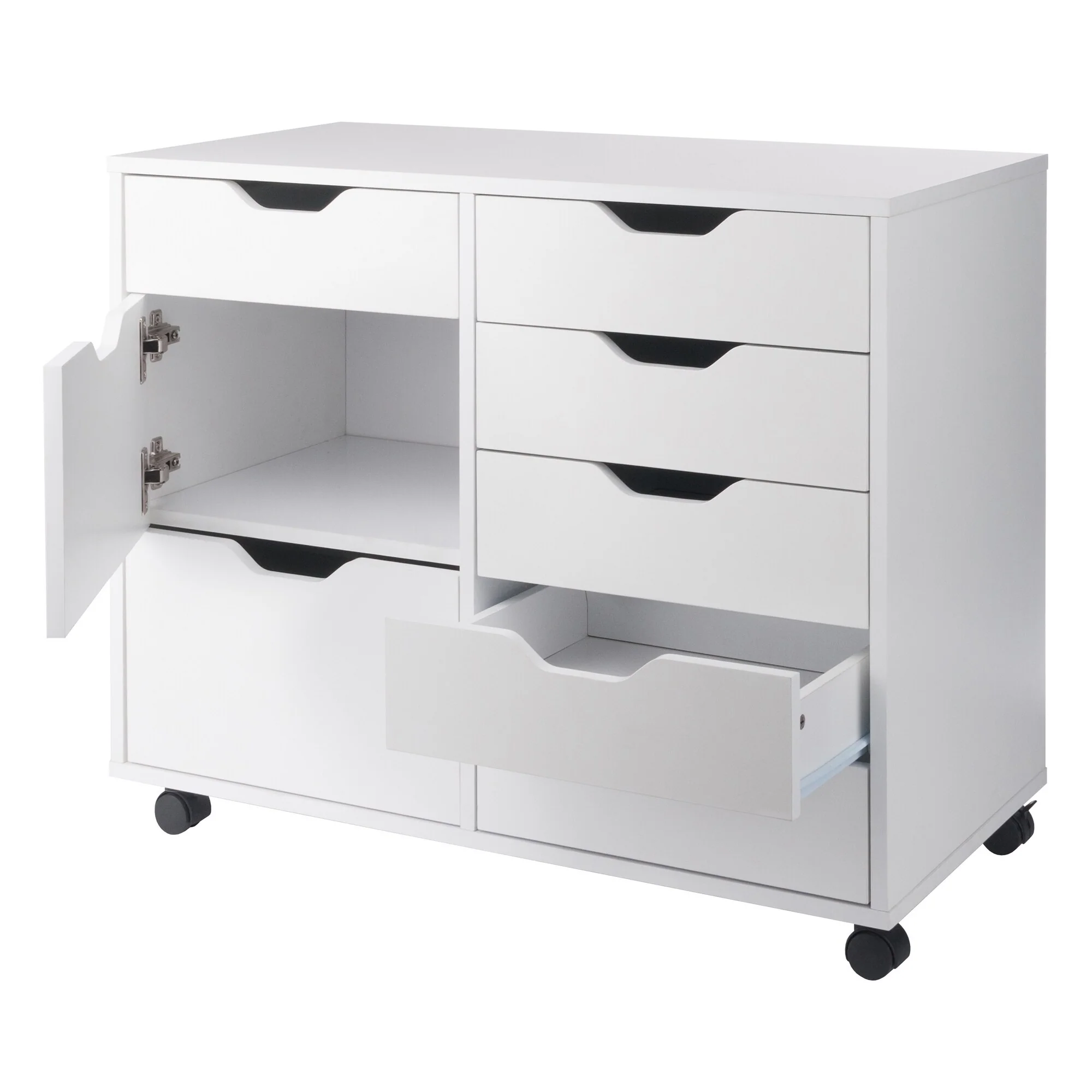 Multi Storage Mobile Cabinet - 32.25 - White