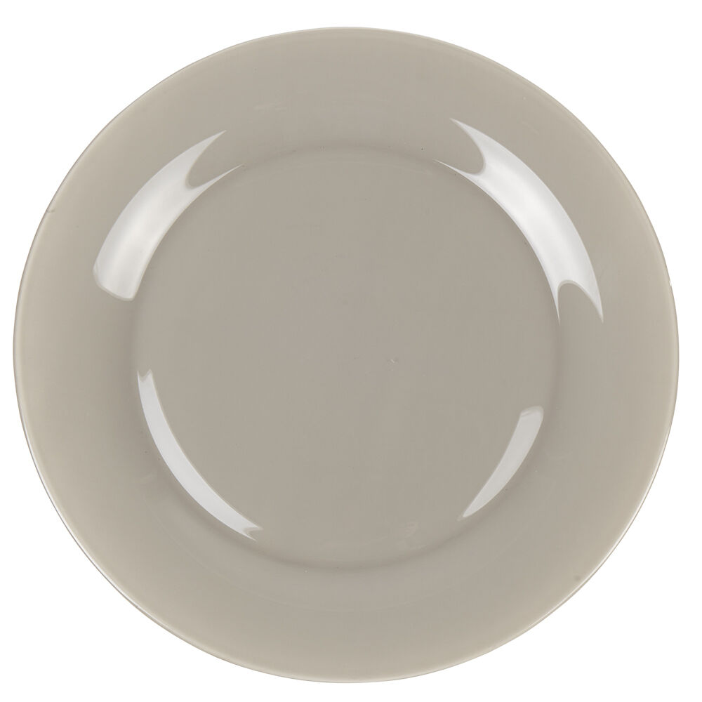 Assiette plate ronde verre Luminarc Zana taupe Ø25cm