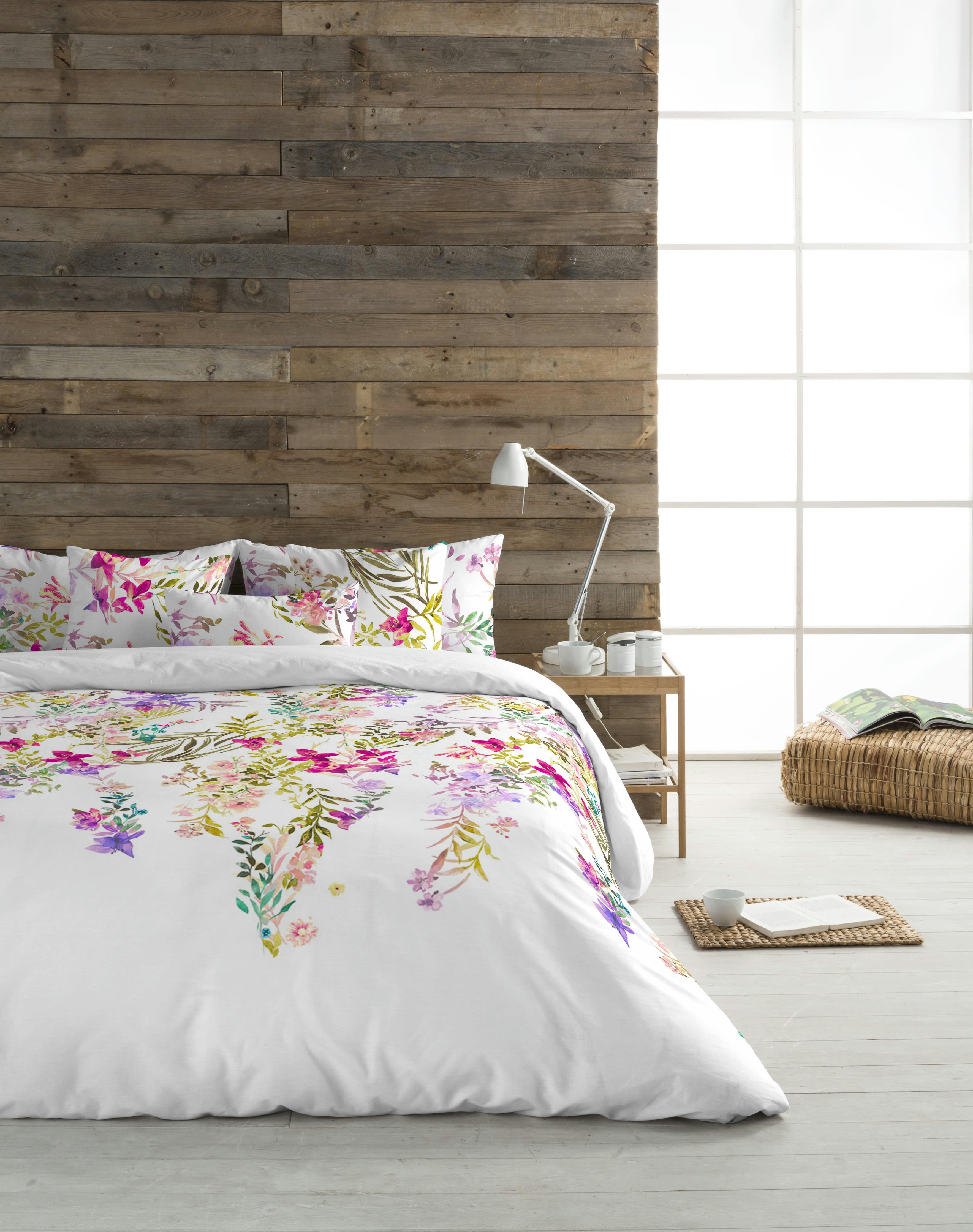 FLORALINK - Housse de couette imprimé en percale Coton Multicolore 140x200 cm