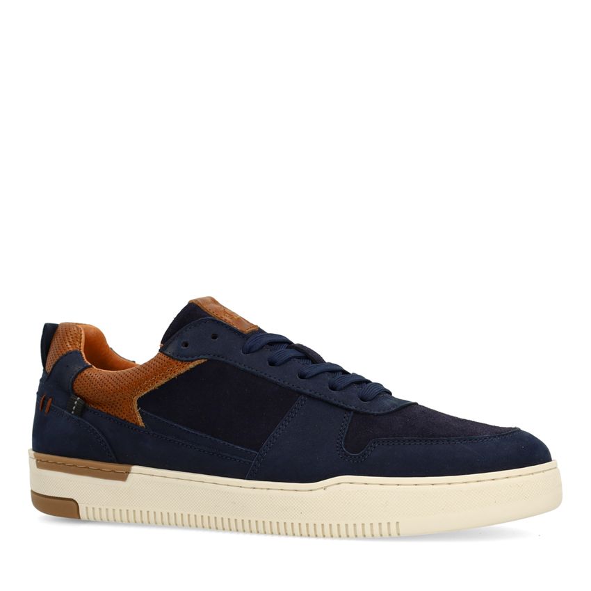 No Stress Donkerblauwe nubuck sneakers