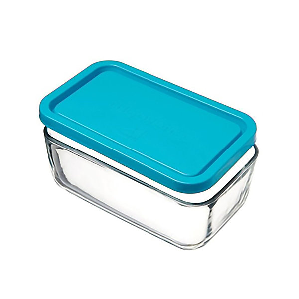 Lot de 6 boîte de conservation rectangulaire avec couvercle hermétique, frigoverre en verre - Longueur 21 x P 13 x Hauteur 8 cm