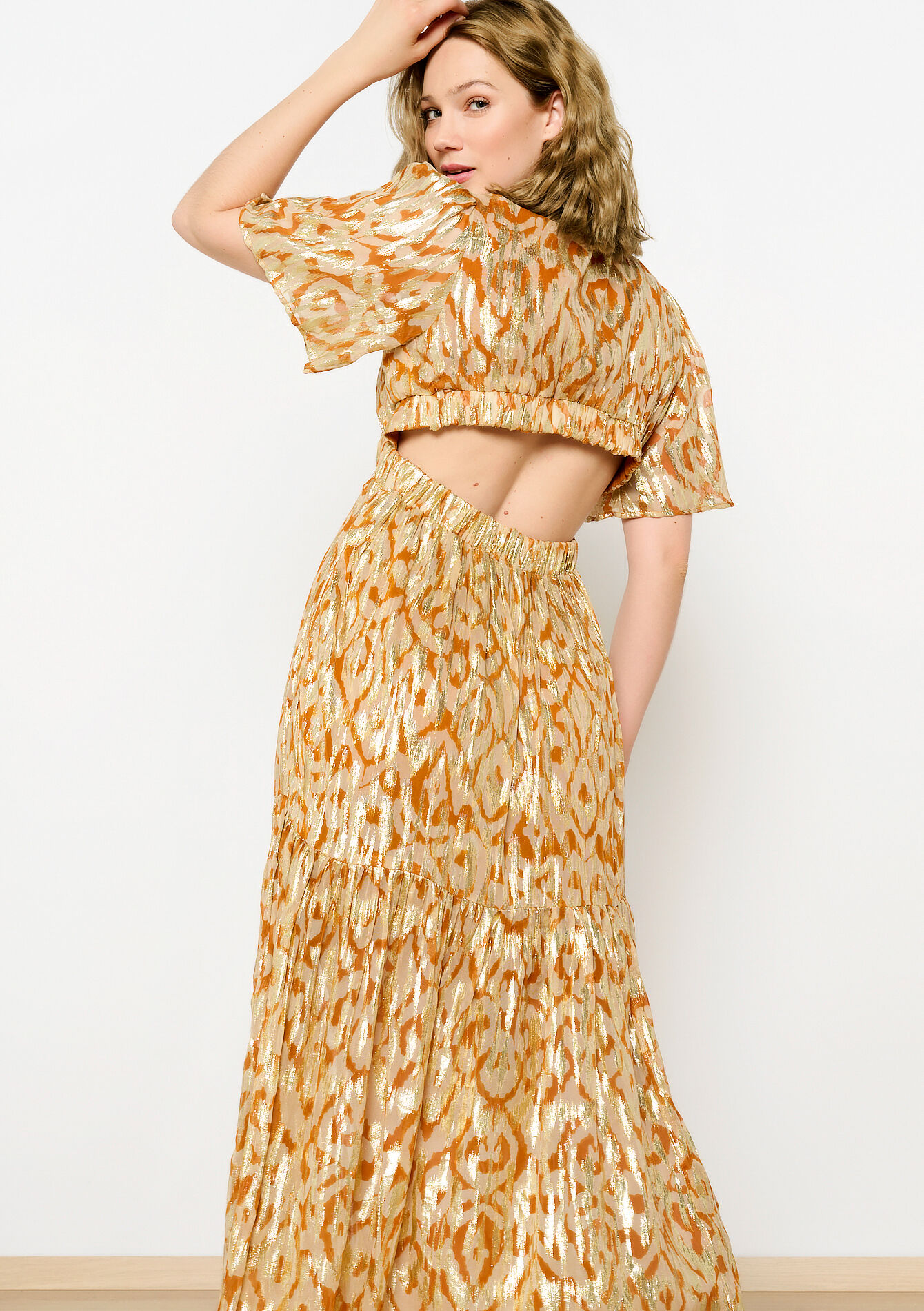 Maxi-jurk met cut-out