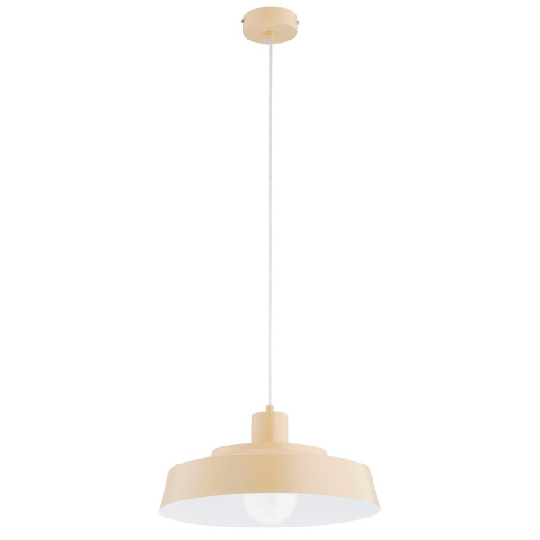Lampa wisząca kremowo-biała DELTA 1xE27x15W wym: 85x38,5x38,5 cm Alfa