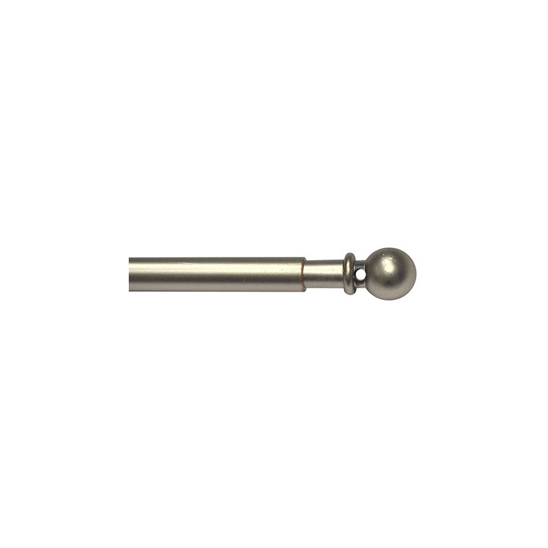 Tringle pour voilage Ø 7 mm extensible avec embout Boule nickel mat 60 à 100 cm MOBOIS
