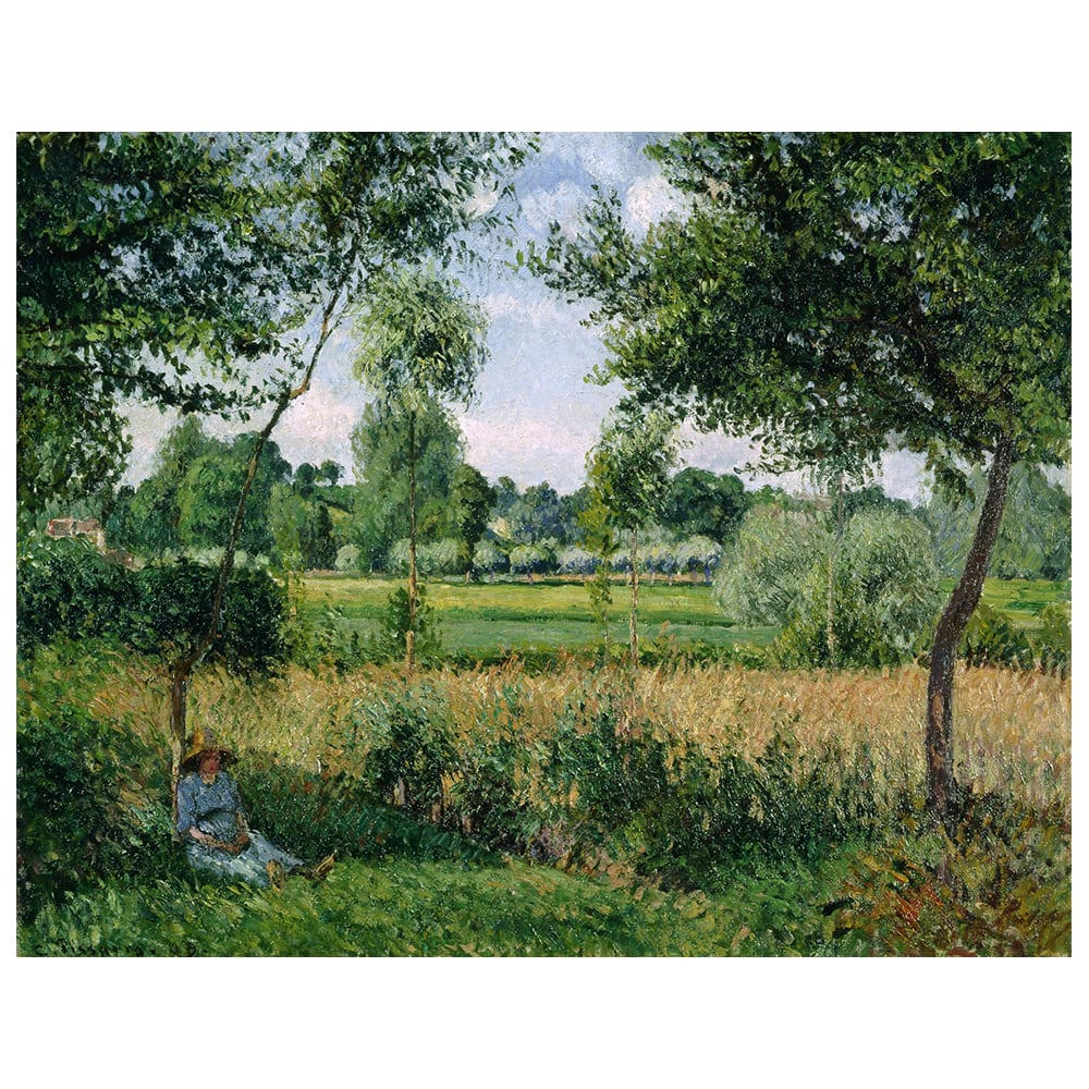 - Tableau effet de lumière du soleil au matin C. Pissarro 60x80cm