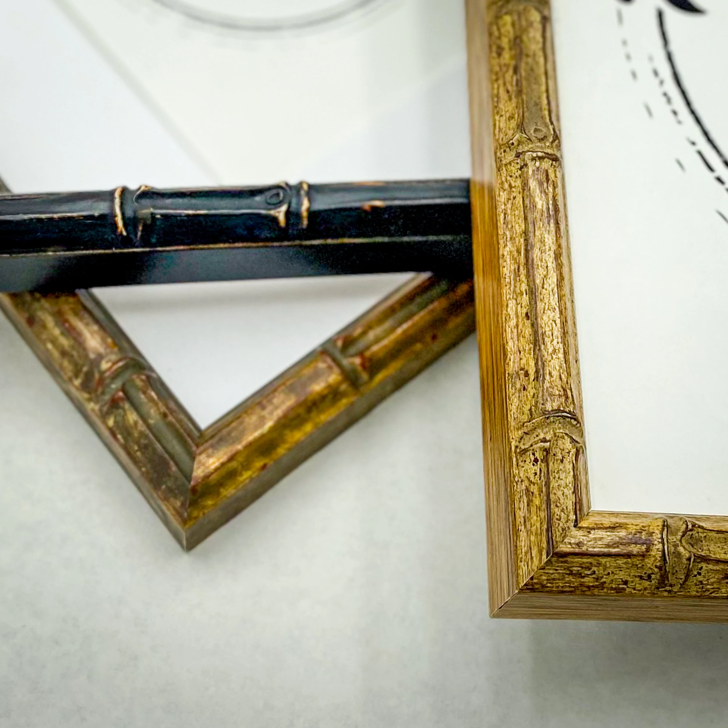 Bamboo Picture Frame - Honey Bamboo - 8x10 - 5x7 - 11x14 - 16x20 Hanging Frame - Choose Your Size- Old World Frames- Antique Bamboo- Narrow