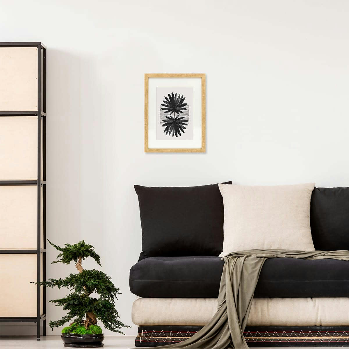 MILAN - Cadre photo épais brut 30x40 cm avec passe-partout résine recyclée