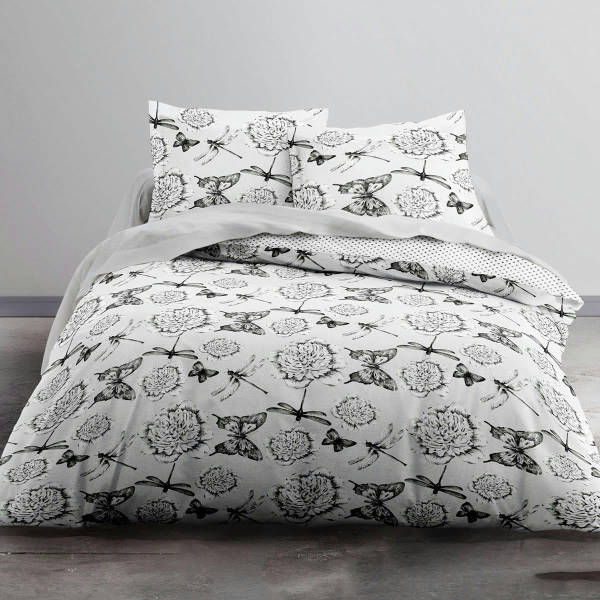 #2.53 - Parure housse de couette coton blanc 240x260 cm