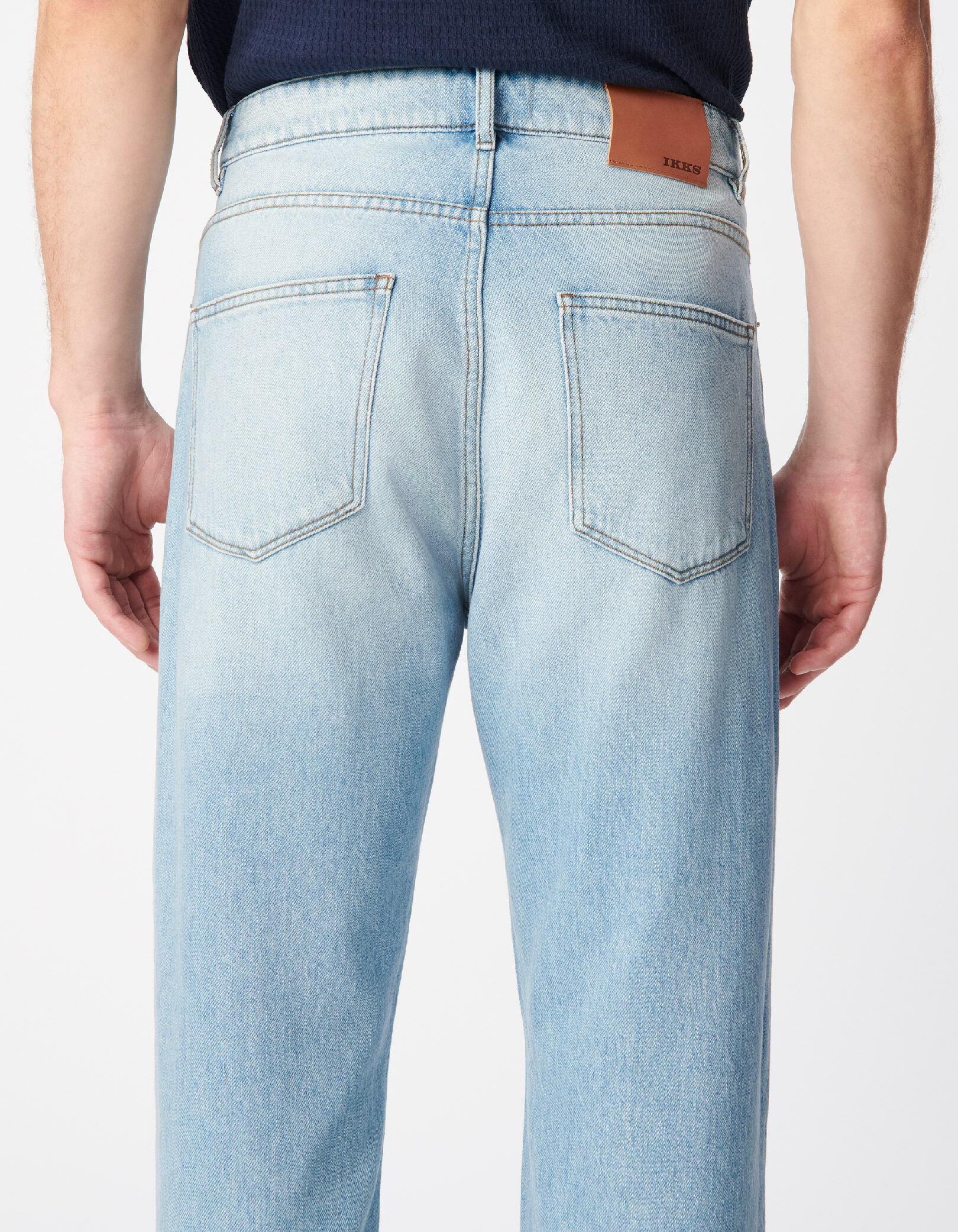 Jean droit bleu délavé Neil Homme