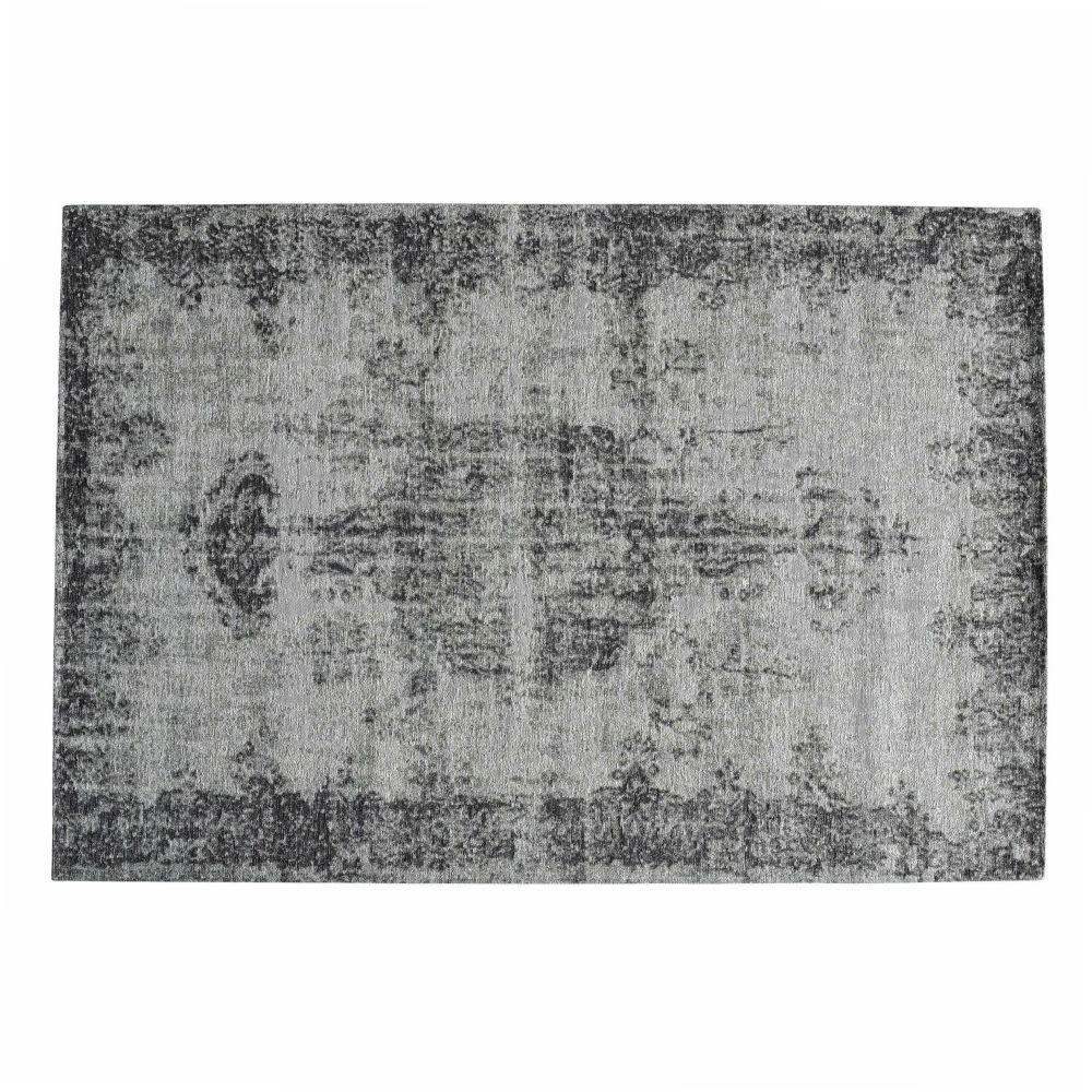 Villandry - Tapis vintage tissé jacquard gris 155x230