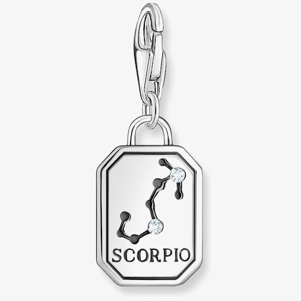 THOMAS SABO Silver Octagonal Cubic Zirconia Scorpio Charm 2148-643-21