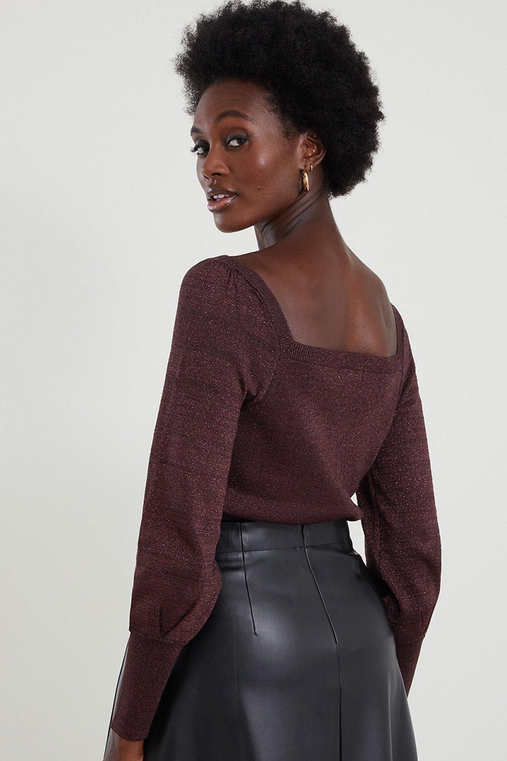 Monsoon Metallic Sweetheart Jumper