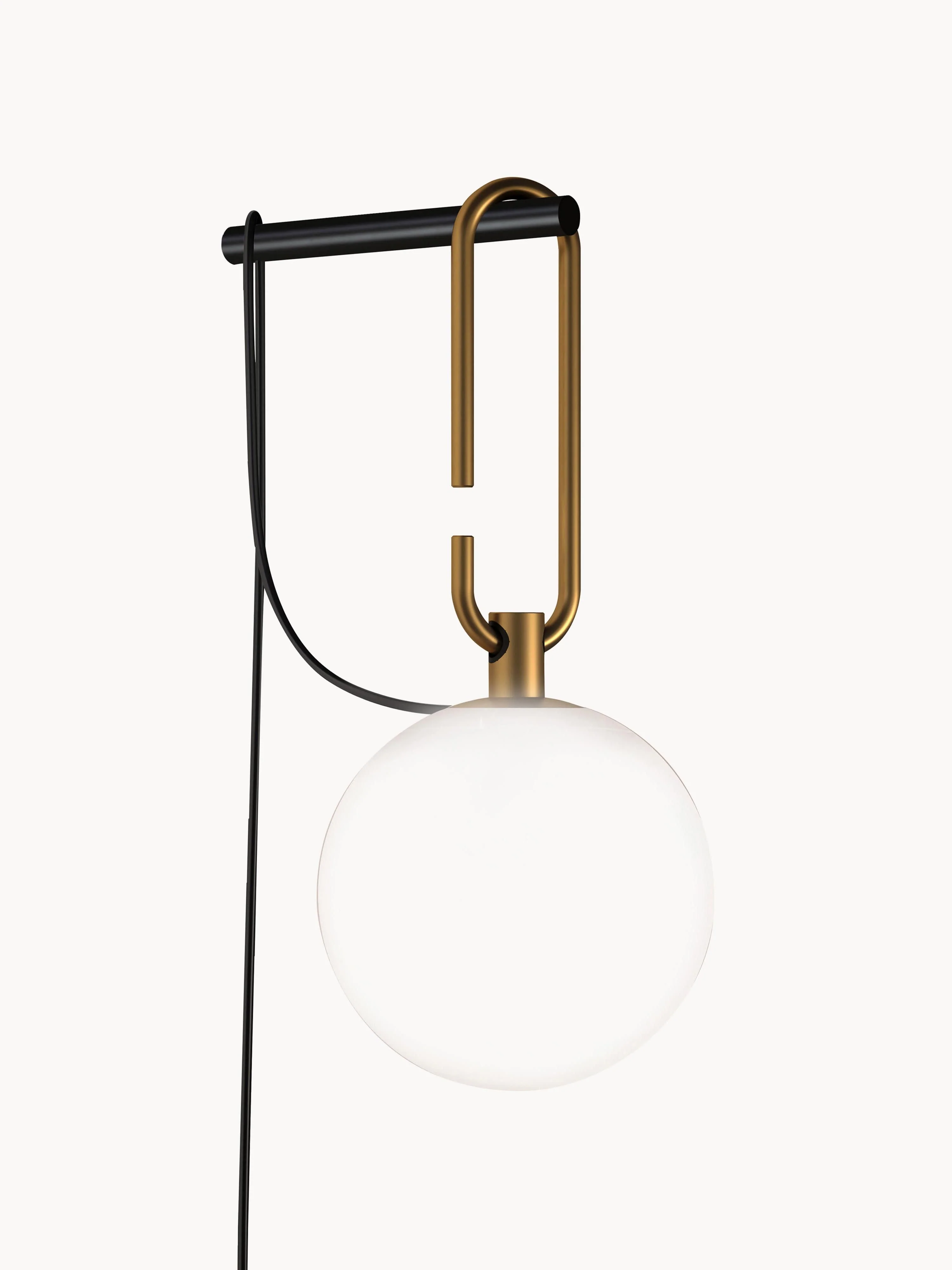 Mundgeblasene Wandleuchte Nh mit Stecker