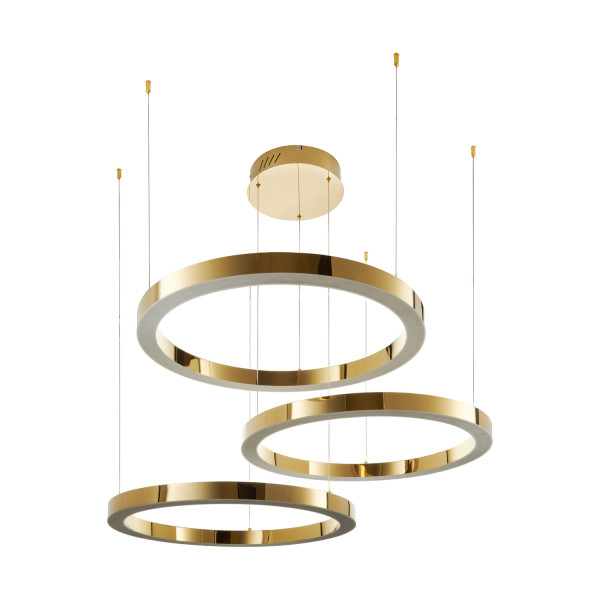 Lampa wisząca CIRCLE 40 60 80 LED złoty połysk na 1 podsufitce