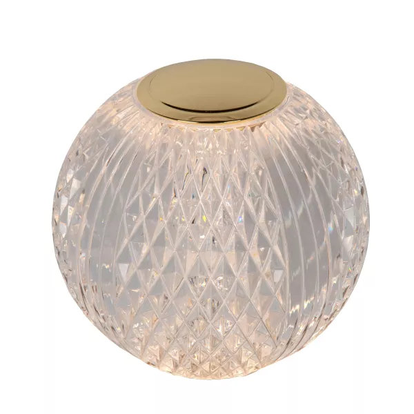 Lampa stołowa glamour Cintra przezroczysto-złota LED 1.5W wys:8,7cm Lucide
