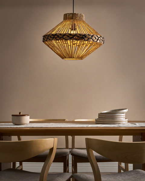 Lampa wisząca pleciona naturalna
