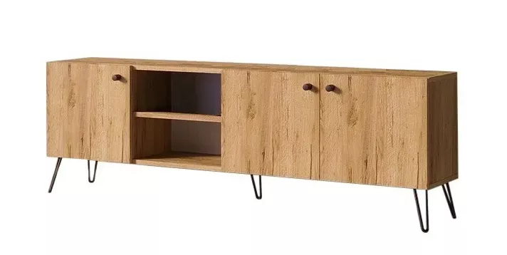 Szafka RTV w stylu loft dąb craft - Zyeno